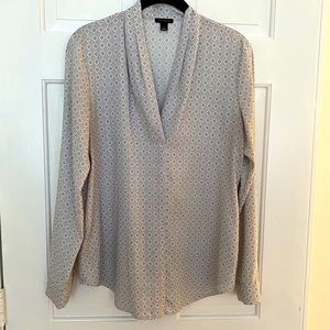 Ann Taylor blue and white blouse.